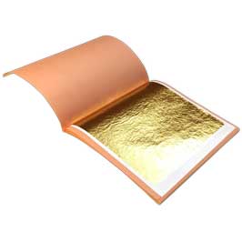 BeePoint 24K Edible Gold Leaf Sheets 10 Pcs - 0.98 x 0.98 Inches & 100mg  Gold Flakes